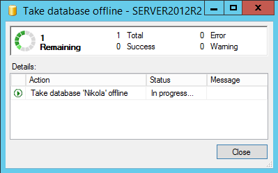 Sql Server Database Can T Be Taken Offline When Monitored Via Apexsql Monitor